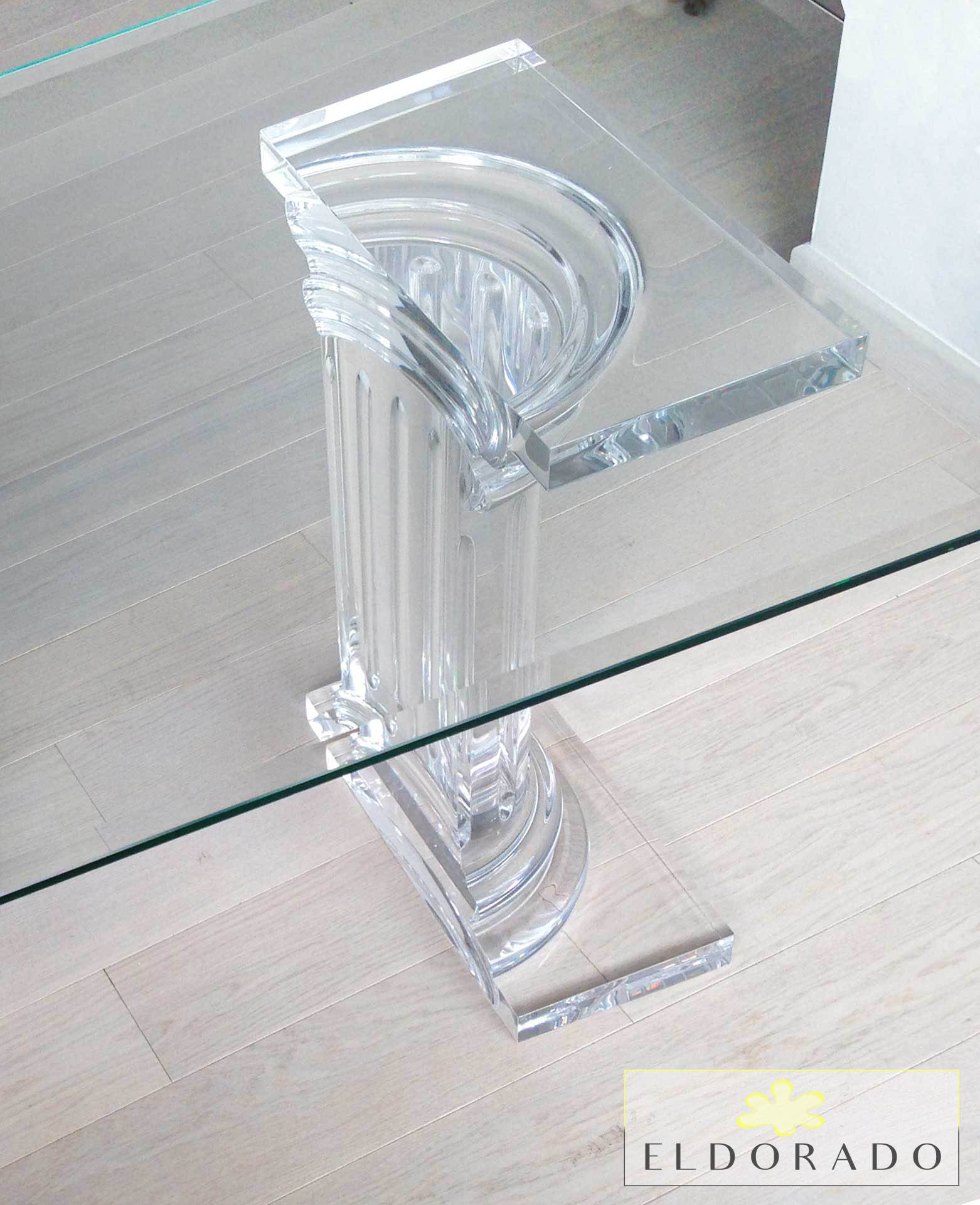 Colonna in plexiglass MEZZO ROMANO fusto diam 20 h 75